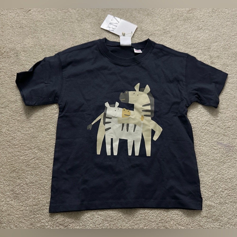 Zara Boys Zebra Graphic TShirt
